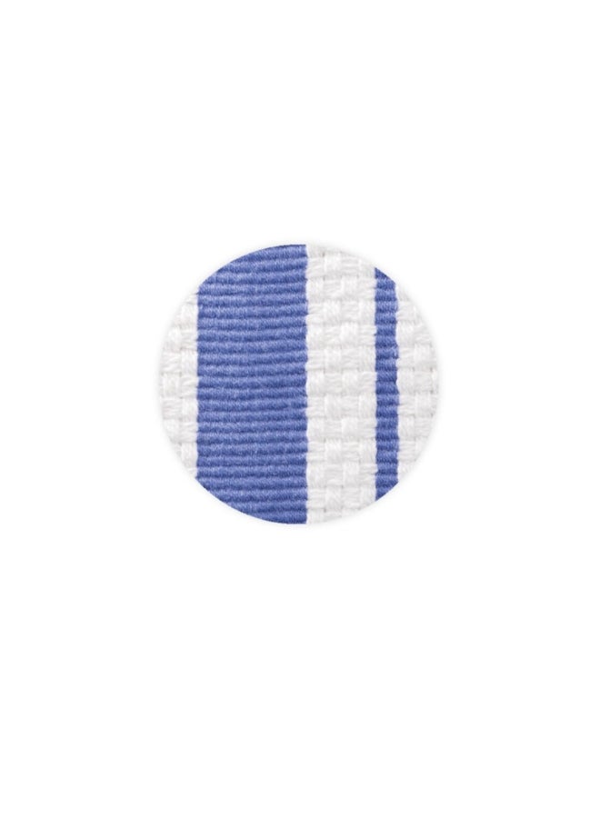 Mukitchen 2-Piece Seaside Stripe Pattern Basket Weave Dish Cloth Blue and White 12 x 12 Inch 6618-2465 - Image 3